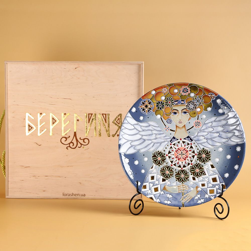 LoraShen 'نجمة الكريسماس' صحن خزفي مرسوم باليد