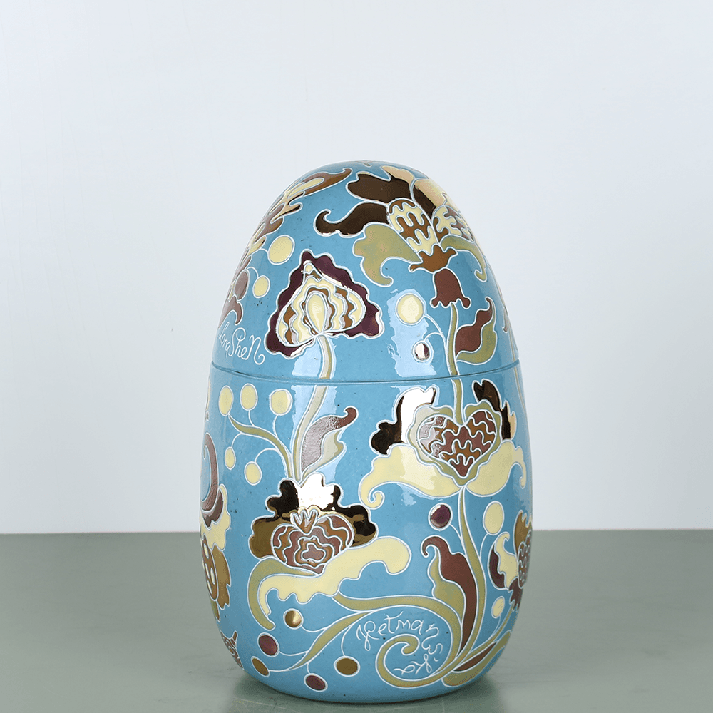 صندوق لوراشين الخزفي بشكل بيضة 